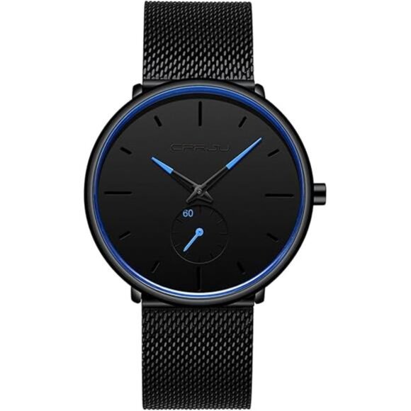 CRRJU Mens Watches Ultra-Thin Minimalist Waterproof Fashion  Mens Watches Ultra-Thin Minimalist Waterproof - Fashion Wrist Watch for Men